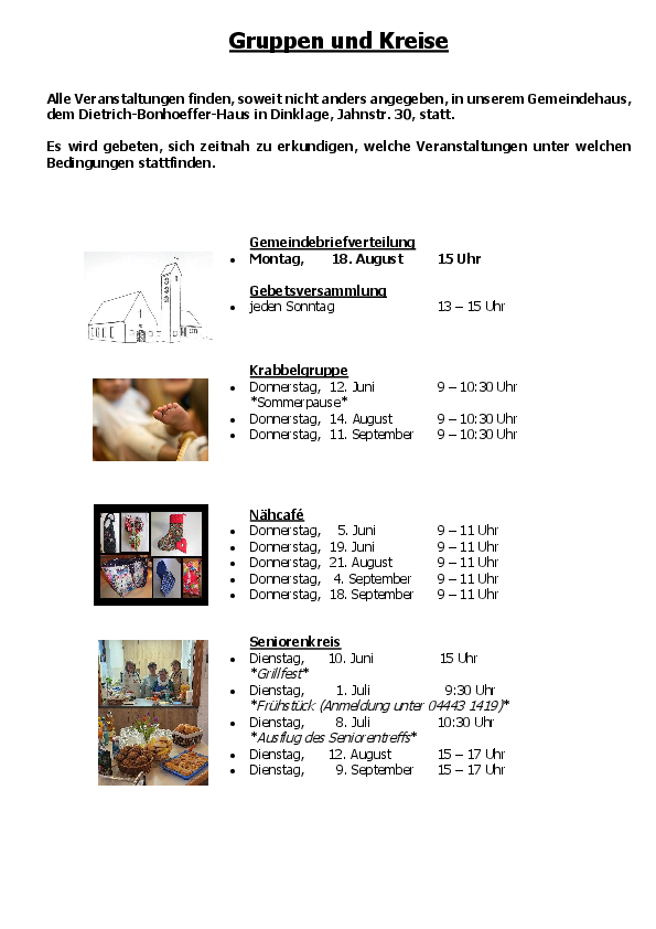 Gruppen und Kreise