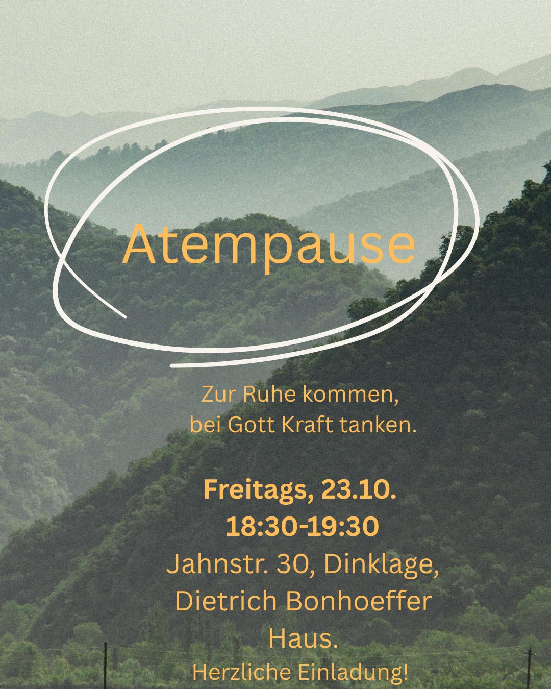 Atempause Oktober 2026